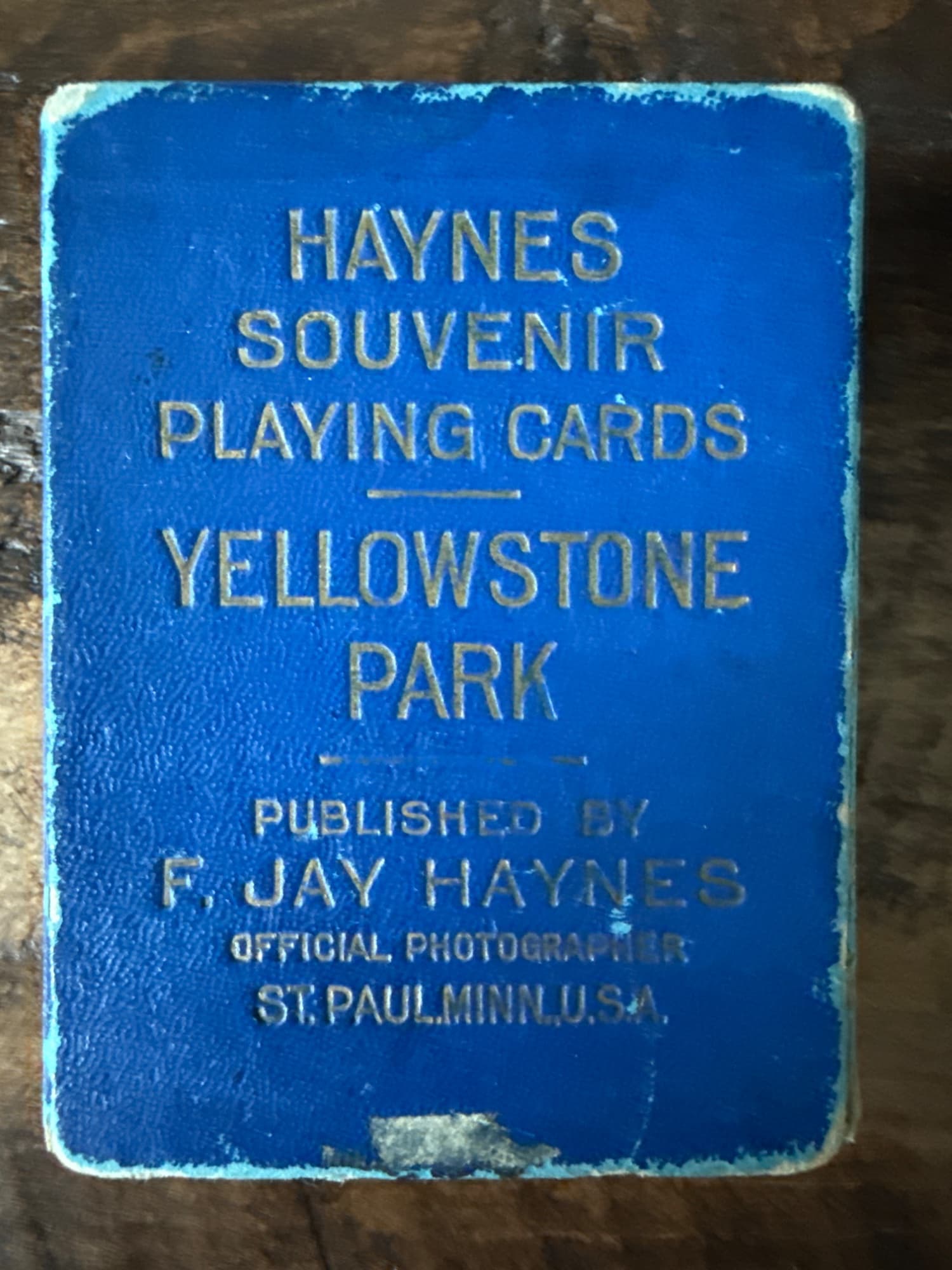 Yellowstone Park Souvenir Playing Cards